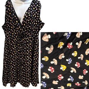Frock Shop Mushroom Dress Multicolor Sleeveless Plus Size 3X Flawed